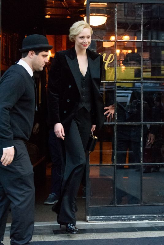 GWENDOLINE CHRISTIE Leaves Bowery Hotel in New York. 12/04/2017