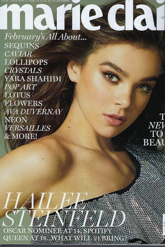 HAILEE STEINFELD in the Cover if Marie Claire Magazine, February 2018 Issue