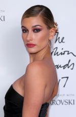 HAILEY BALDWIN at British Fashion Awards 2017 in London 12/04/2017