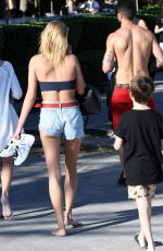 HAILEY BALDWIN in Bikini Top at a Beach in Miami 12/29/2017