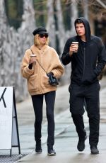 HAILEY CLAUSON and Julian Herrera Out for Coffees in New York 12/13/2017