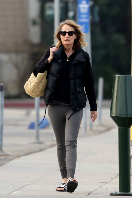 HELEN HUNT Heading to Yoga Class in Los Angeles 12/26/2017