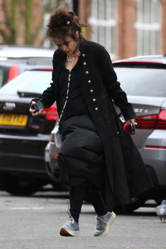 HELENA BONHAM CARTER Out and About in London 12/24/2017