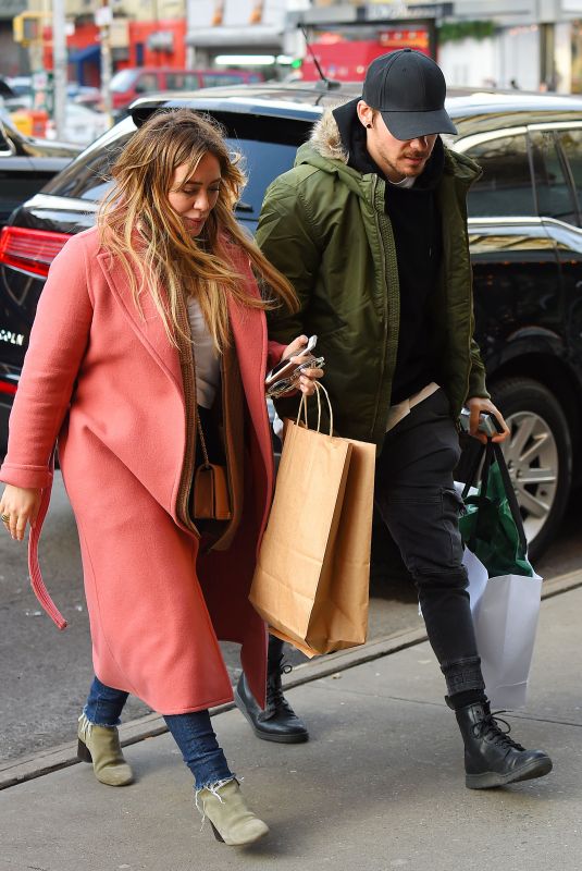 HILARY DUFF and Matthew Koma Out Shopping in New York 12/19/2017