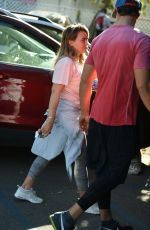 HILARY DUFF Arrives at a Gym in Los Angeles 12/13/2017