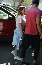 HILARY DUFF Arrives at a Gym in Los Angeles 12/13/2017