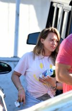 HILARY DUFF Arrives at a Gym in Los Angeles 12/13/2017