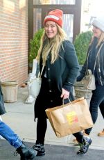 HILARY DUFF Arrives at Her Hotel in New York 12/20/2017