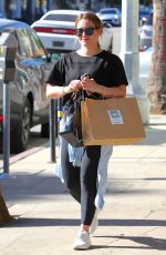 HILARY DUFF Leaves a Gym in Los Angeles 12/07/2017