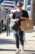 HILARY DUFF Leaves a Gym in Los Angeles 12/07/2017