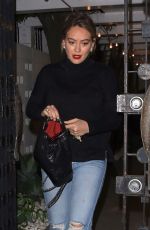 HILARY DUFF Leaves Balayage Hair Salon in Beverly Hills 12/11/2017