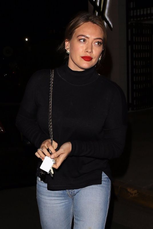 HILARY DUFF Leaves Balayage Hair Salon in Beverly Hills 12/11/2017
