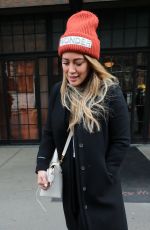 HILARY DUFF Leaves Her Hotel in New York 12/20/2017