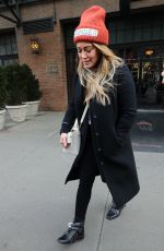 HILARY DUFF Leaves Her Hotel in New York 12/20/2017