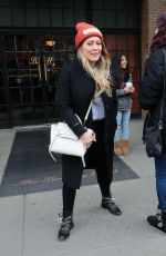 HILARY DUFF Leaves Her Hotel in New York 12/20/2017