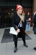 HILARY DUFF Leaves Her Hotel in New York 12/20/2017