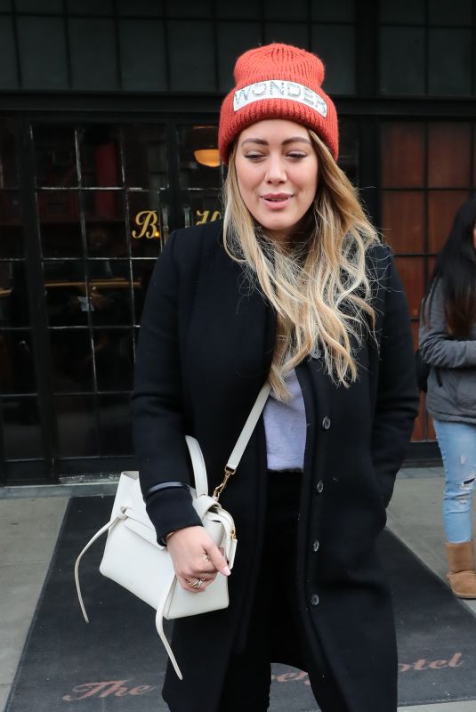 HILARY DUFF Leaves Her Hotel in New York 12/20/2017