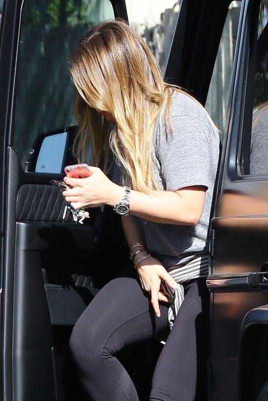 HILARY DUFF Out and About in Los Angeles 12/12/2017