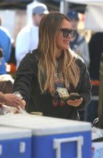HILARY DUFF Shopping at Farmer