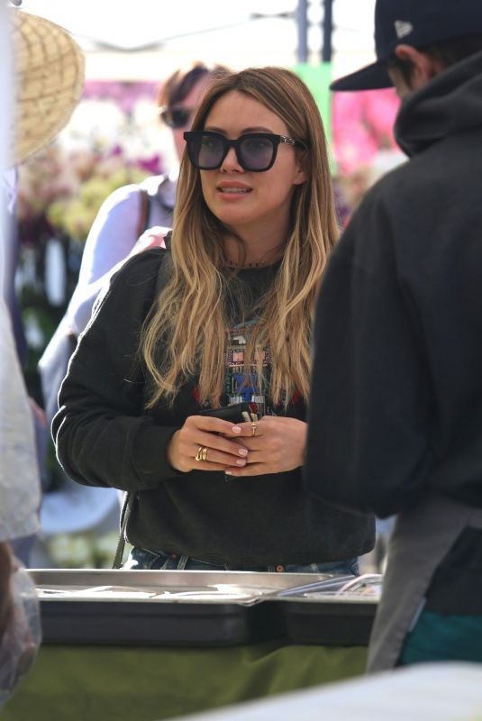 HILARY DUFF Shopping at Farmer