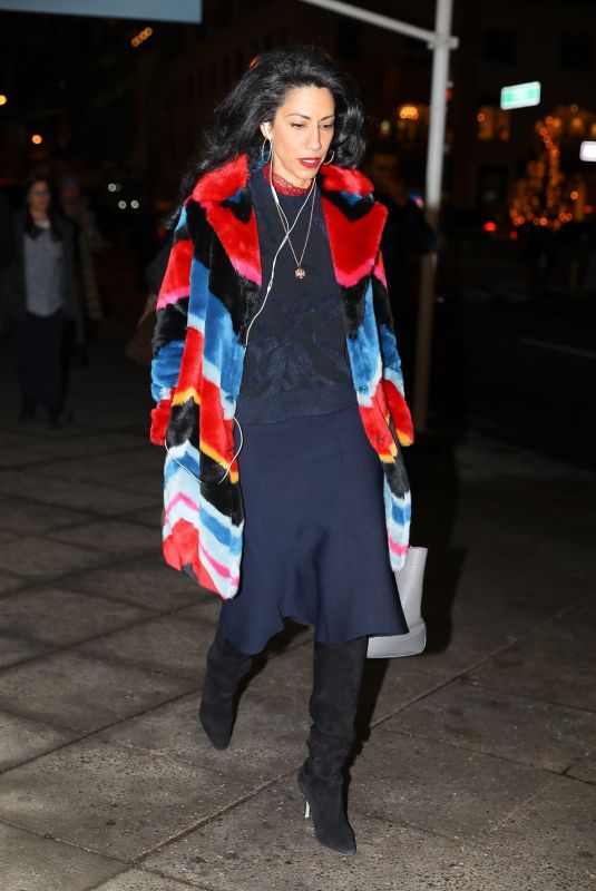 HUMA ABEDIN Night Out in New York 12/18/2017