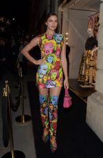 IRINA SHAYK Arrives at Versace London Sloane Street Launch 12/05/2017