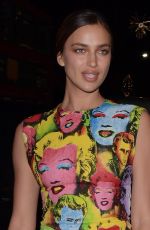 IRINA SHAYK Arrives at Versace London Sloane Street Launch 12/05/2017