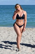 ISKRA LAWRENCE in Bikini at a Beach in Miami 12/11/2017