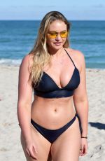 ISKRA LAWRENCE in Bikini at a Beach in Miami 12/11/2017