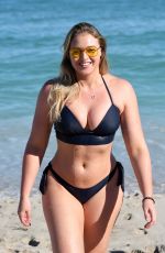 ISKRA LAWRENCE in Bikini at a Beach in Miami 12/11/2017