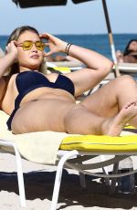 ISKRA LAWRENCE in Bikini at a Beach in Miami 12/11/2017