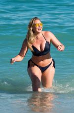 ISKRA LAWRENCE in Bikini at a Beach in Miami 12/11/2017