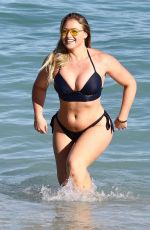 ISKRA LAWRENCE in Bikini at a Beach in Miami 12/11/2017