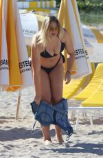 ISKRA LAWRENCE in Bikini at a Beach in Miami 12/11/2017