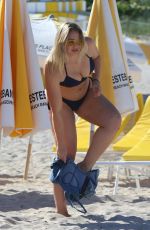 ISKRA LAWRENCE in Bikini at a Beach in Miami 12/11/2017