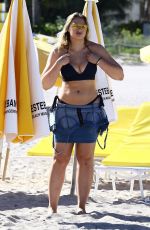 ISKRA LAWRENCE in Bikini at a Beach in Miami 12/11/2017