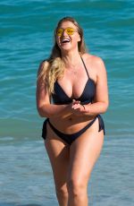 ISKRA LAWRENCE in Bikini at a Beach in Miami 12/11/2017