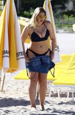 ISKRA LAWRENCE in Bikini at a Beach in Miami 12/11/2017