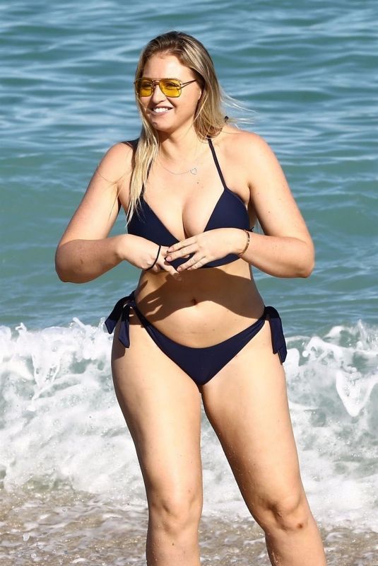 ISKRA LAWRENCE in Bikini at a Beach in Miami 12/11/2017