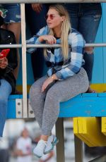 ISKRA LAWRENCE Out at a Beach in Miami 12/10/2017