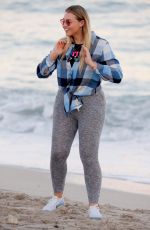 ISKRA LAWRENCE Out at a Beach in Miami 12/10/2017