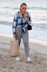 ISKRA LAWRENCE Out at a Beach in Miami 12/10/2017