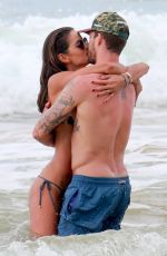 IZABEL GOULART and Kevin Trapp on the Beach in Fernando De Noronha 12/29/2017