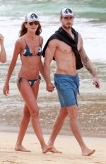 IZABEL GOULART and Kevin Trapp on the Beach in Fernando De Noronha 12/29/2017