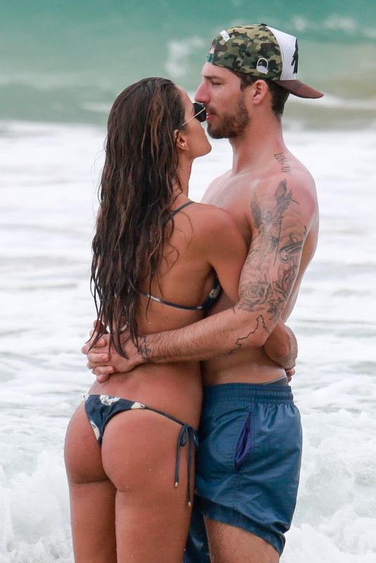 IZABEL GOULART and Kevin Trapp on the Beach in Fernando De Noronha 12/29/2017