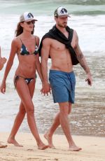 IZABEL GOULART and Kevin Trapp on the Beach in Fernando De Noronha 12/29/2017