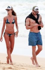 IZABEL GOULART and Kevin Trapp on the Beach in Fernando De Noronha 12/29/2017