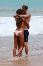 IZABEL GOULART in Bikini and Kevin Trapp at a Beach in Brazil 12/25/2017