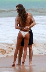 IZABEL GOULART in Bikini and Kevin Trapp at a Beach in Brazil 12/25/2017