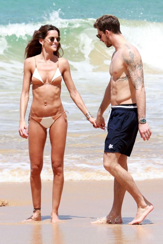 IZABEL GOULART in Bikini and Kevin Trapp at a Beach in Brazil 12/25/2017